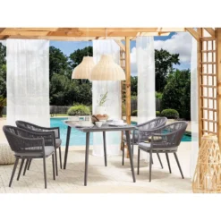 Beliani Tuinstoel MILETO - Grijs Aluminium -Zon Bloei Verkoopwinkel 3abe5ef5300142df9aa102274a67016a 1