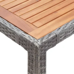 VidaXL Tuintafel 190x90x75 Cm Poly Rattan En Massief Acaciahout Grijs -Zon Bloei Verkoopwinkel 424b71dc69f34f2ea424e5417bb77a77