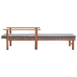 VidaXL Ligbed Met Kussen Poly Rattan En Massief Acaciahout Grijs -Zon Bloei Verkoopwinkel 454c22e387bf4f4e80b73a7aa5b0f260
