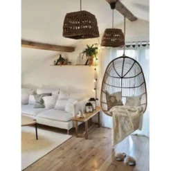 Beliani Hangstoel CASOLI - Beige Pe Rotan -Zon Bloei Verkoopwinkel 469e0c47c6b4448d9e2f49d933312de7