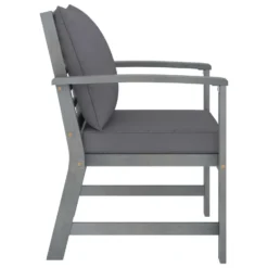 VidaXL Tuinstoelen 2 St Met Donkergrijze Kussens Massief Acaciahout -Zon Bloei Verkoopwinkel 4715b693f8ae41259ba1cc88d41676a3