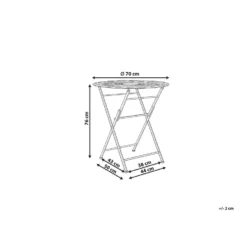Beliani Tuintafel STIFFE - Wit Ijzer -Zon Bloei Verkoopwinkel 499133a10b8a4b37bcb8f2cf6a1a6952