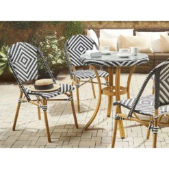 Beliani Tuintafel RIFREDDO - Beige Pe Rotan -Zon Bloei Verkoopwinkel 4e149cfcb64742a5994cbf6e464d5a14