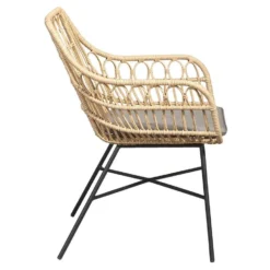 Le Sud Loungestoel Grimaud - Zwart/naturel - 82x70x67 Cm -Zon Bloei Verkoopwinkel 50105173 8000