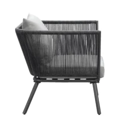 Loungestoel Almeria - Antraciet - 75x89x75 Cm -Zon Bloei Verkoopwinkel 50105176 0900