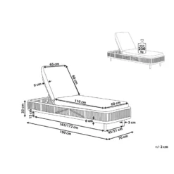 Beliani Tuinligstoel OSINI - Grijs Pe Rotan 6 Beliani Tuinligstoel OSINI - Grijs Pe Rotan -Zon Bloei Verkoopwinkel 59b193ba3436436d8a7102588cbe632c