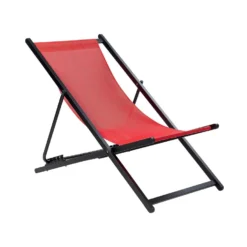 Beliani Tuinligstoel LOCRI II - Rood Synthetisch Materiaal, Aluminium -Zon Bloei Verkoopwinkel 5da5fd4142b243818b20e46ba3f13bfd