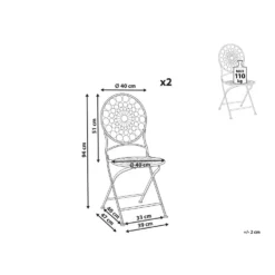 Beliani Tuinstoel SCARIO - Rood Ijzer -Zon Bloei Verkoopwinkel 5f0809e77bbf4e87801bac64b65f7071