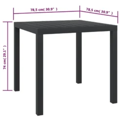 VidaXL Tuintafel 80x80x74 Cm Aluminium En HKC Zwart -Zon Bloei Verkoopwinkel 5f914276323e452a8aa7b5ae8f8f49c1