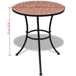 VidaXL Bistrotafel 60 Cm Mozaïek Terracottakleurig -Zon Bloei Verkoopwinkel 69b7a2b0500047bf8cbbde64e02a7ac3