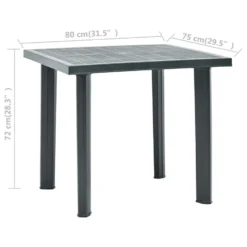 VidaXL Tuintafel 80x75x72 Cm Kunststof Groen -Zon Bloei Verkoopwinkel 70cd12606f6c4ce79316e9ee540fa2a6