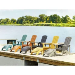 Beliani Tuinstoel ADIRONDACK - Blauw Kunsthout -Zon Bloei Verkoopwinkel 71b30d15902e4fb9880c4e0ed0528641