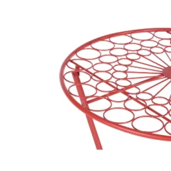Beliani Tuintafel SCARIO - Rood Ijzer -Zon Bloei Verkoopwinkel 7b82362a604e47279a5d4fdfa1dc30cc
