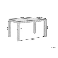 Beliani Tuintafel FOSSANO - Wit Synthetisch Materiaal -Zon Bloei Verkoopwinkel 7fba642b5ca04480af0de80ff51b8a48