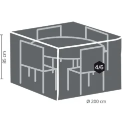 Outdoor Covers Premium Hoes Voor Ronde Tuinset - 85x200 Cm -Zon Bloei Verkoopwinkel 81010514 0200
