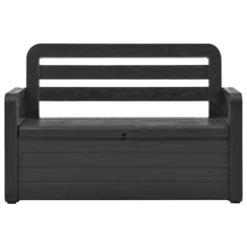 VidaXL Tuinopbergbank 132,5 Cm Kunststof Antraciet -Zon Bloei Verkoopwinkel 8476cba2f90344f8bd5cd11735e2e734