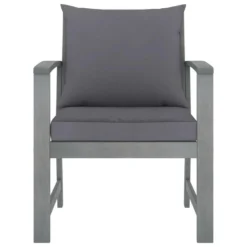 VidaXL Tuinstoelen 2 St Met Donkergrijze Kussens Massief Acaciahout -Zon Bloei Verkoopwinkel 96bbc826ac2d4cdca16ee126696e94e7