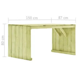 VidaXL Tuintafel 150x87x80 Cm Geïmpregneerd Grenenhout -Zon Bloei Verkoopwinkel 9e3ee9fb64454228940c84d704145926