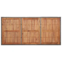VidaXL Tuintafel 190x90x75 Cm Poly Rattan En Massief Acaciahout Grijs -Zon Bloei Verkoopwinkel 9fda6605115a44efacfcc19026f08930