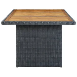 VidaXL Tuintafel Poly Rattan En Massief Acaciahout Donkergrijs -Zon Bloei Verkoopwinkel a2531697fa59400da613a3f67d540cee