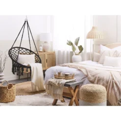 Beliani Hangstoel GABELLA - Zwart Katoen -Zon Bloei Verkoopwinkel aee55501a2894f858c6fba082cb6387b