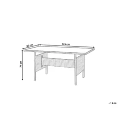 Beliani Tuintafel VITERBO - Grijs Pe Rotan -Zon Bloei Verkoopwinkel b0c04a17d0044943ac6b8f5dad19fe86