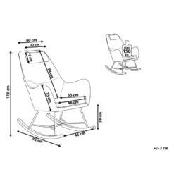 Beliani Schommelstoel ARRIE - Geel Polyester -Zon Bloei Verkoopwinkel b517d29a660b42f3a230183b5b59bbc7