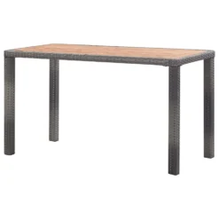 VidaXL Tuintafel 123x60x74 Cm Massief Acaciahout Antraciet En Bruin -Zon Bloei Verkoopwinkel b84fc7e778664d5db6814abd6408b4de