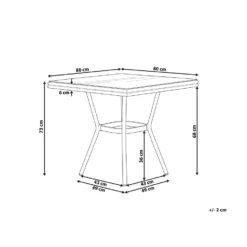 Beliani Tuintafel CASPRI - Donkere Houtkleur Aluminium -Zon Bloei Verkoopwinkel b9411c6af1564a9baeb38abf28ebc70d