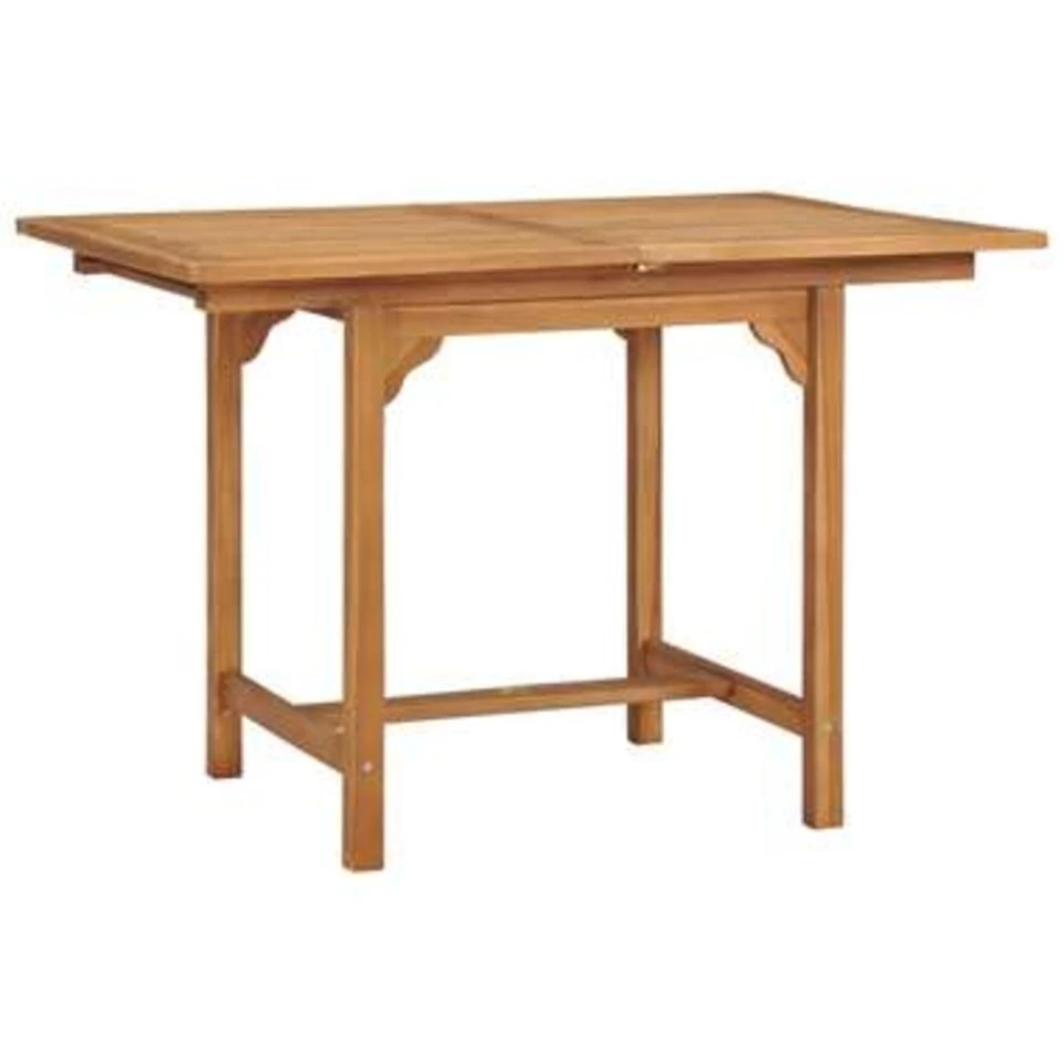 VidaXL Tuintafel Verlengbaar (110-160)x80x75 Cm Massief Teakhout 4 VidaXL Tuintafel Verlengbaar (110-160)x80x75 Cm Massief Teakhout - Afbeelding 4