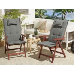 Beliani Inklapbare Tuinmeubels TOSCANA - Donkere Houtkleur Acaciahout -Zon Bloei Verkoopwinkel c1d991c0ffa840adb2d8575ab6200793