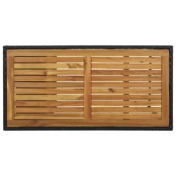 VidaXL Bartafel Met Opbergrek 120x60x110 Cm Poly Rattan Zwart -Zon Bloei Verkoopwinkel c75b76b7237c4d50ab63797b332458d9
