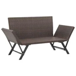 VidaXL Tuinbank Met Kussens 176 Cm Poly Rattan Bruin -Zon Bloei Verkoopwinkel cb1810c39a524fc3892161c8aa5cd008