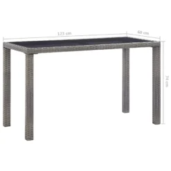 VidaXL Tuintafel 123x60x74 Cm Poly Rattan Antraciet -Zon Bloei Verkoopwinkel ccd0b1ffd89d48aea677ec75e1b716b3