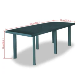 VidaXL Tuintafel 210x96x72 Cm Kunststof Groen -Zon Bloei Verkoopwinkel cfb76113f52f4e96b1bebb6e4944246c
