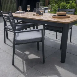 Giga Meubel Stapelbare Tuinstoel Aluminium Antraciet - Zithoogte 43cm - Stoel -Zon Bloei Verkoopwinkel d2faa634889a4e9894ab965a8218d784