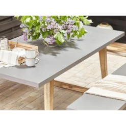 Beliani Eettafel ORIA - Grijs Vezelcement -Zon Bloei Verkoopwinkel d4f6415c24514999b565de846524a371