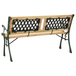 VidaXL Tuinbank 122 Cm Gietijzer En Massief Vurenhout Groen -Zon Bloei Verkoopwinkel d83648f53a7147409881b3212793cc1b