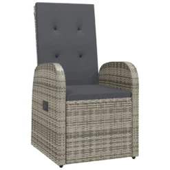 VidaXL Tuinstoelen 2 St Verstelbaar Met Kussens Poly Rattan Grijs -Zon Bloei Verkoopwinkel dbb061870e60490d98eb8442eec5dccb