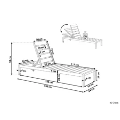 Beliani Tuinligstoel NARDO - Lichte Houtkleur Kunsthout, Aluminium -Zon Bloei Verkoopwinkel e0251d0448f9435b9a1d81206cd09e7b 1