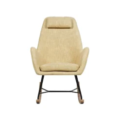 Beliani Schommelstoel ARRIE - Geel Polyester -Zon Bloei Verkoopwinkel e74ed666beaf475a822ba7d4744b25e3