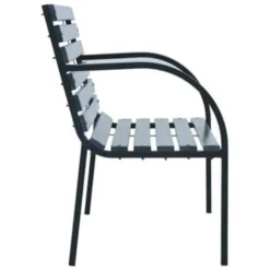 VidaXL Tuinbank 120 Cm Hout Grijs -Zon Bloei Verkoopwinkel e885276225784c25a7a77638e47223d4