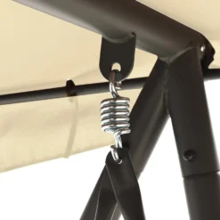 VidaXL Schommelbank Voor Buiten Met Luifel Zandwit -Zon Bloei Verkoopwinkel eb1cf812b7244768b501c01febec0c2d