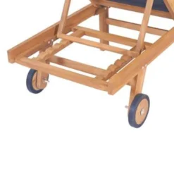 VidaXL Ligbed Inklapbaar Met Wielen Massief Teakhout En Textileen -Zon Bloei Verkoopwinkel ef16ede96b474caaae28ac5b7a5ce01d