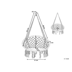 Beliani Hangstoel GABELLA - Zwart Katoen -Zon Bloei Verkoopwinkel f13cfcef0c5043669a296dd3cb551610 1