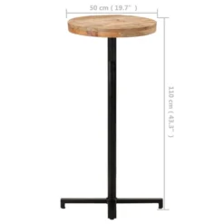 VidaXL Bartafel Rond Ø50x110 Cm Ruw Mangohout -Zon Bloei Verkoopwinkel f5d323eaf65c4ea5817bf02097e02766