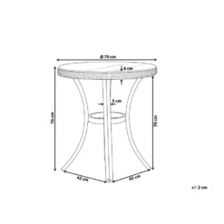 Beliani Tuintafel RIFREDDO - Beige Pe Rotan -Zon Bloei Verkoopwinkel f8c6a5a05b824e19986119f4838d95ea 1
