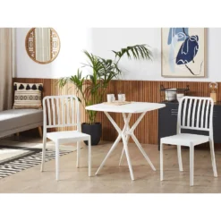 Beliani Tuinstoel SERSALE - Wit Synthetisch Materiaal -Zon Bloei Verkoopwinkel fb516ea8cf294eacb284d35529171318 1