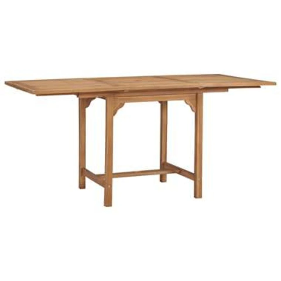 VidaXL Tuintafel Verlengbaar (110-160)x80x75 Cm Massief Teakhout 3 VidaXL Tuintafel Verlengbaar (110-160)x80x75 Cm Massief Teakhout - Afbeelding 3