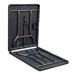 ERRO Vouwtafel - Wickerlook - 180x74cm - Zwart -Zon Bloei Verkoopwinkel fce04a64f9c841edb370530e54f48150